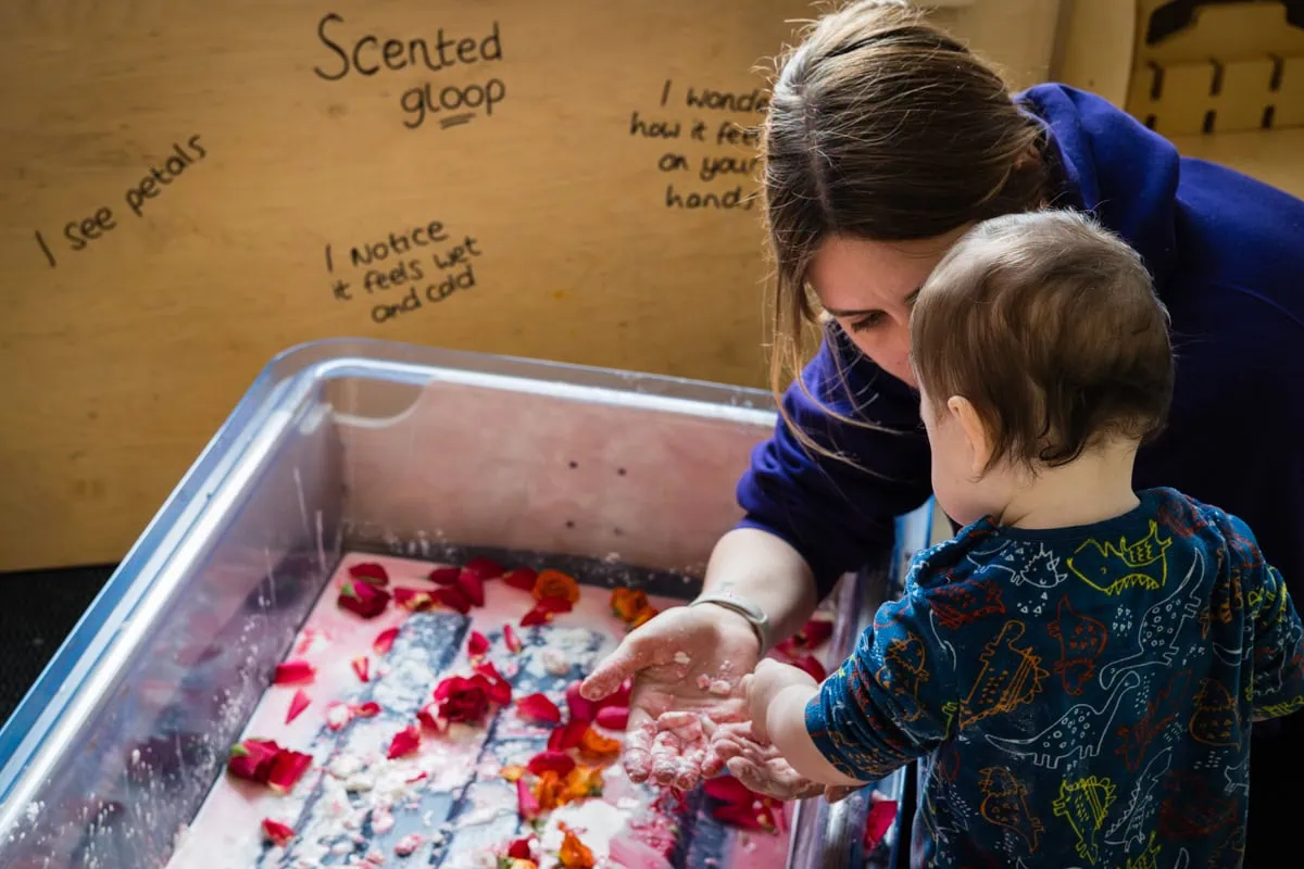 Practitioners and children at Shelford